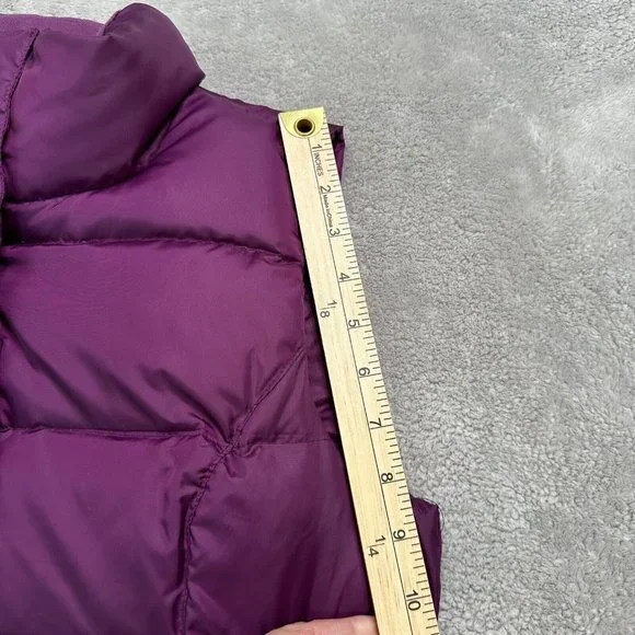 Eddie Bauer Womens Goose Down Puffer Vest Zip Snap Button Pockets Size XS Purple - Picture 5 of 12
